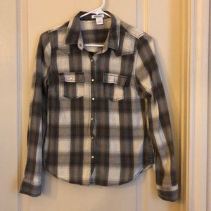 NWOT Plaid Collared Shirt XS